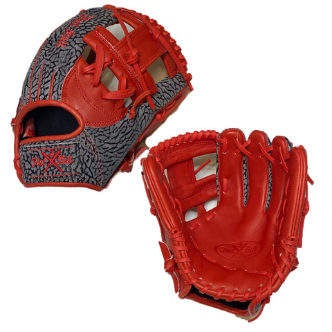 Custom Flat Bill JORDAN RED 11.5" Baseball Glove